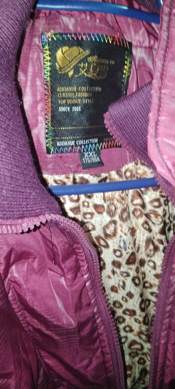 Abrigo morado con forro estampado animal print - 2