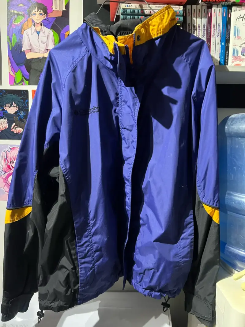 Chaqueta impermeable Columbia azul y negra - 2