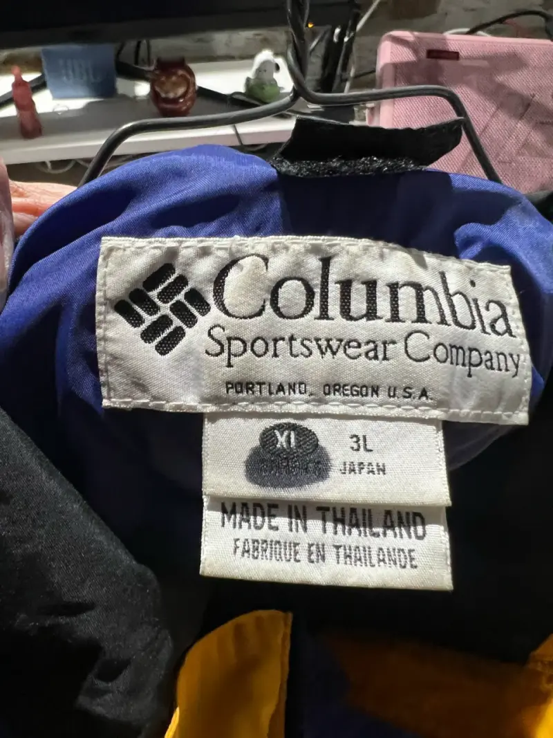 Chaqueta impermeable Columbia azul y negra - 4