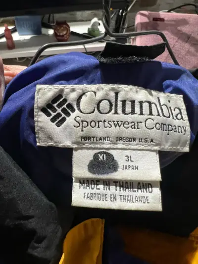 Chaqueta impermeable Columbia azul y negra - miniatura 4
