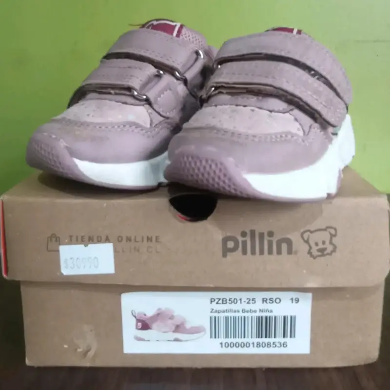 Zapatillas Bebé Niña Rosada Pillín Talla 19 - 2