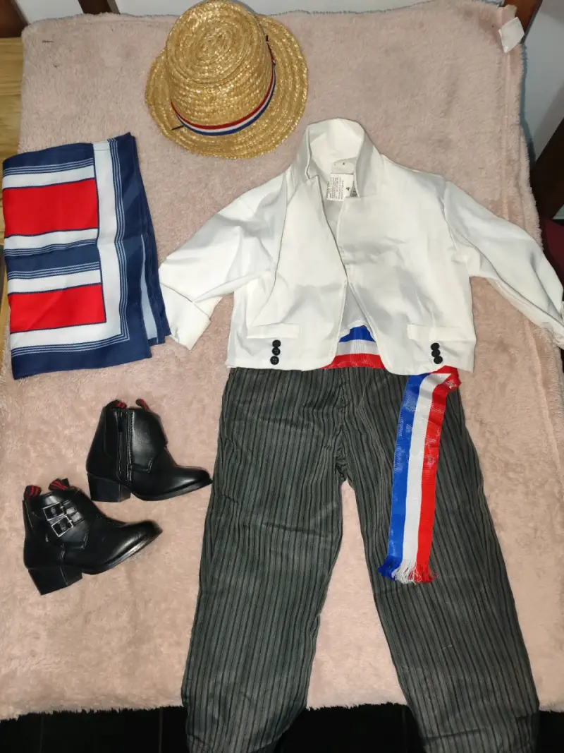 Traje típico chileno para niño talla 4 - 1