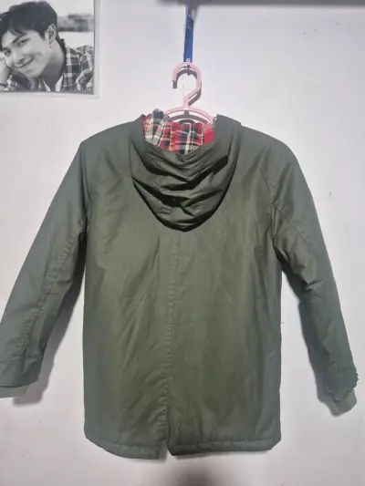 Parka verde para niño Colloky con forro polar - miniatura 2