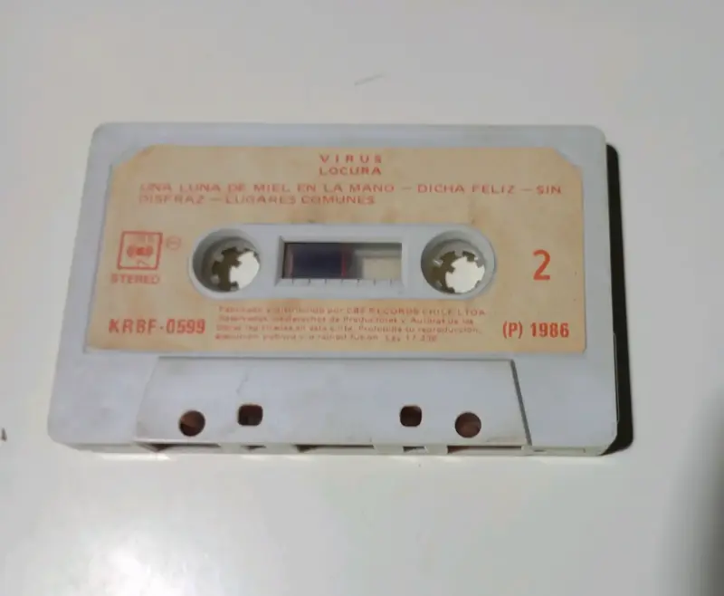 Cassette de música Virus Locura 1986 - 4