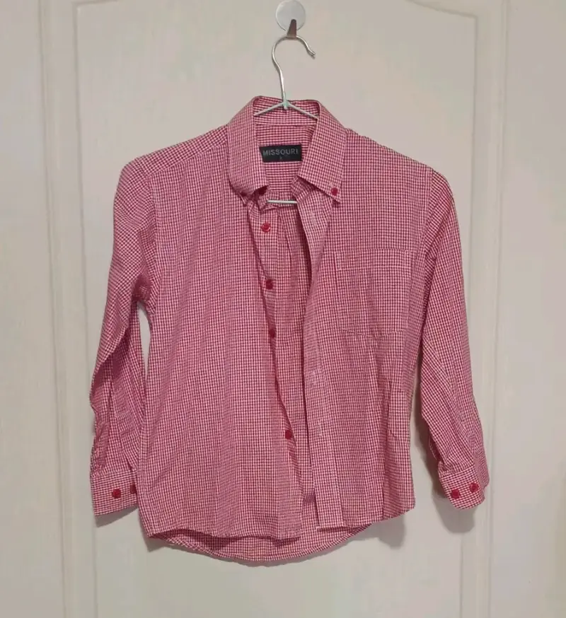 Camisa a cuadros roja para niño Missouri