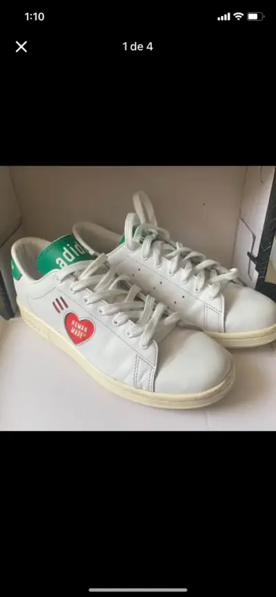 Zapatillas Adidas Human Made blancas y verdes - miniatura 1