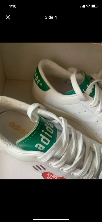Zapatillas Adidas Human Made blancas y verdes - miniatura 2