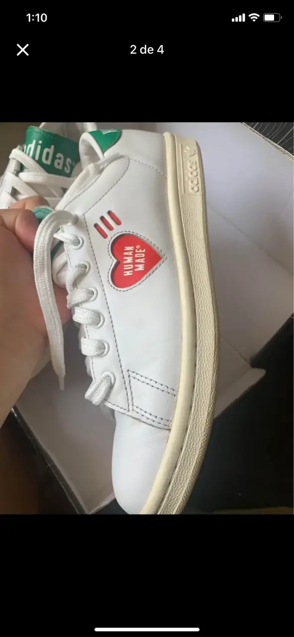 Zapatillas Adidas Human Made blancas y verdes - 3