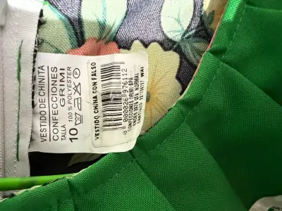 Vestido de chinita para niña con flores y encaje - miniatura 4