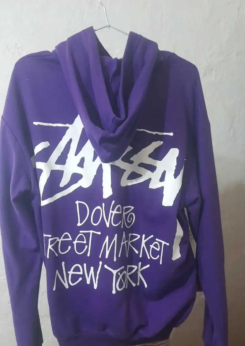 Polerón morado Stussy con capucha hombre - 2