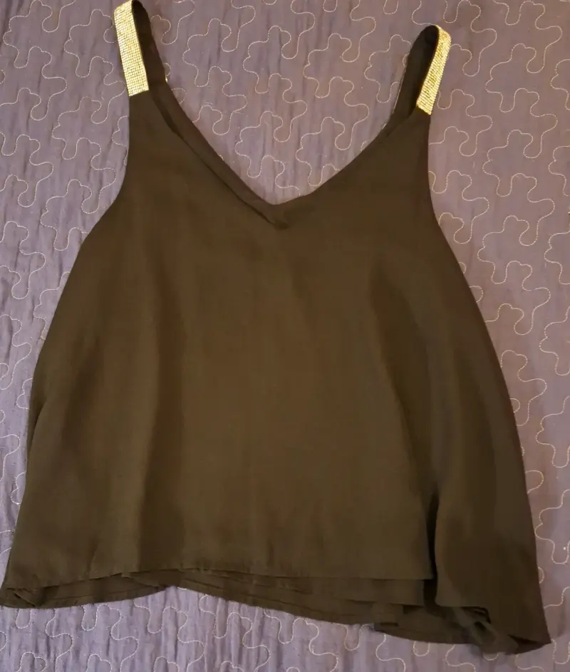 Blusa Negra Alaniz con Tirantes Decorativos - 3