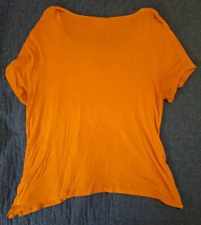 Polera naranja con escote cruzado Americanino - miniatura 3
