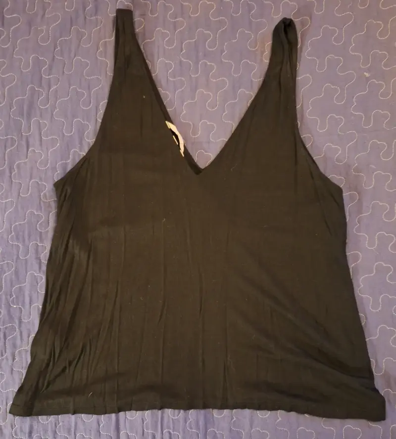Polera sin mangas negra H&M talla M - 3