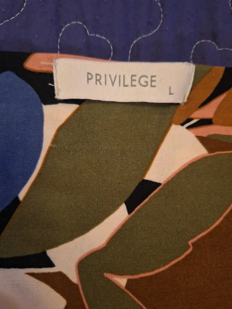 Blusa estampada de hojas Privilege talla L - 2