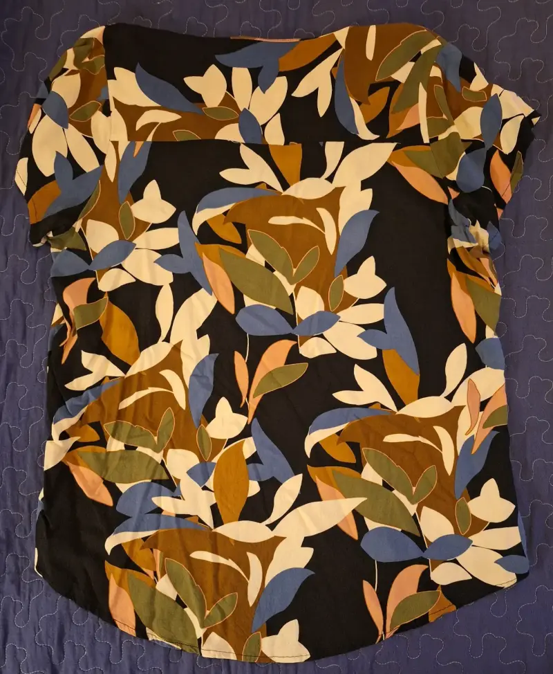 Blusa estampada de hojas Privilege talla L - 3