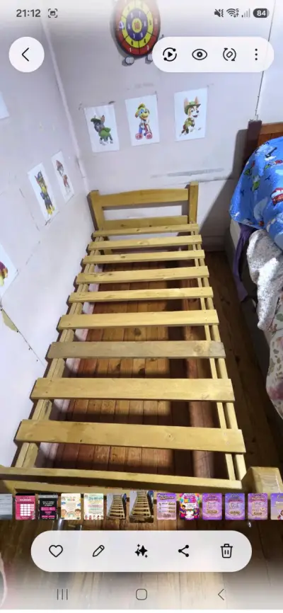 Marqueza madera 1 plaza para niño en buen estado - miniatura 1