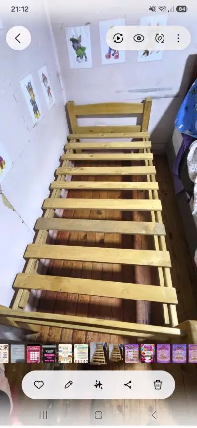 Marqueza madera 1 plaza para niño en buen estado - miniatura 2