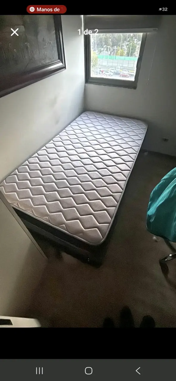 Cama 1.5P con colchón en buen estado