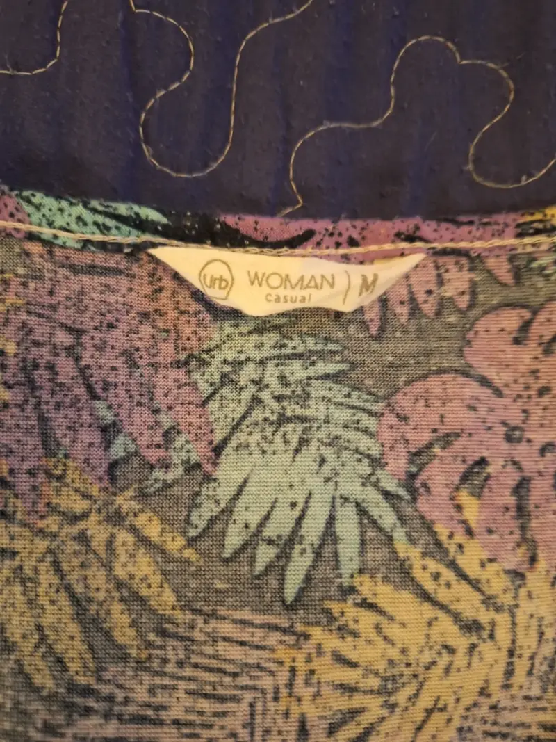 Polera sin mangas estampada tropical mujer talla M - 2