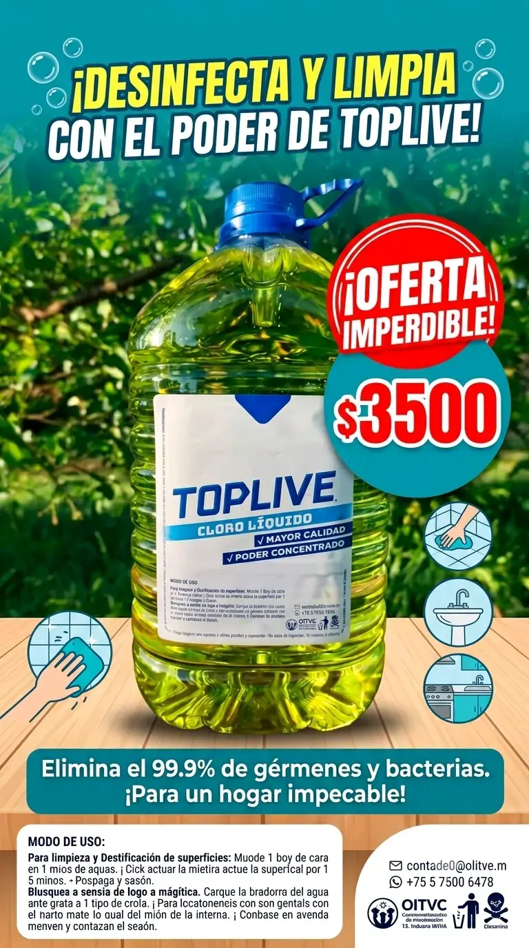 Detergente Eco Toplive 5 Litros Biodegradable - 1
