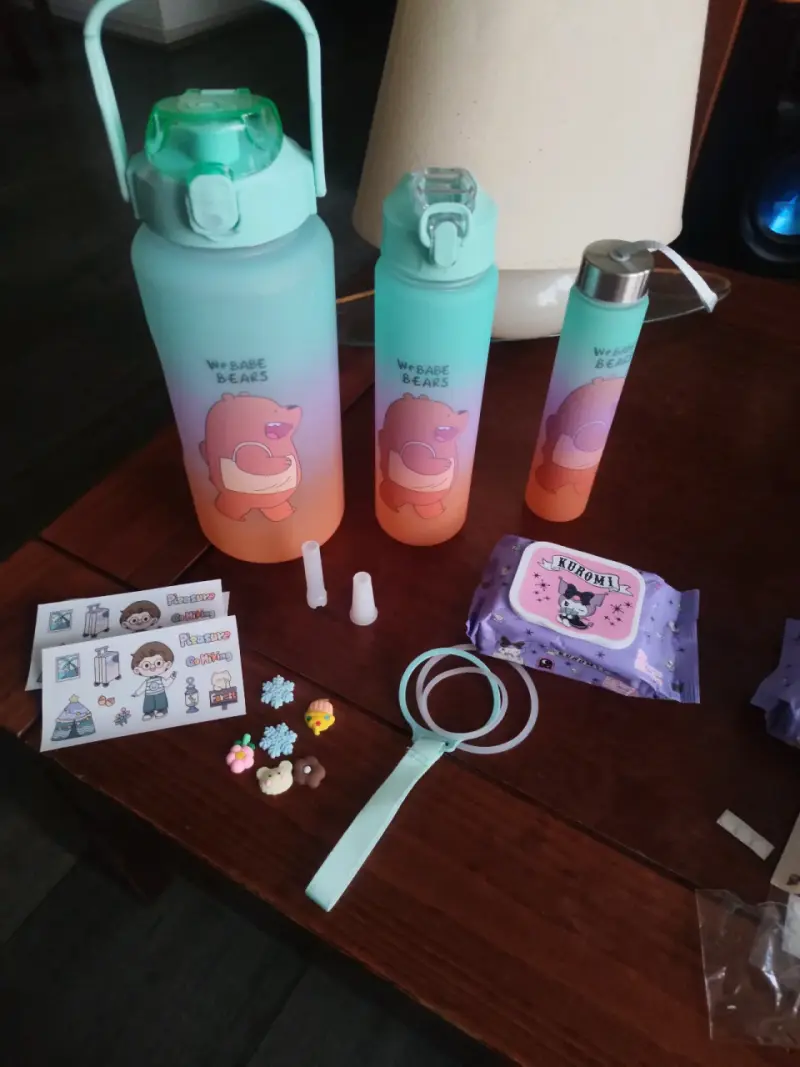 Set de botellas We Bare Bears con accesorios - 2