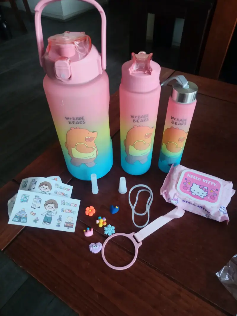 Set de botellas We Bare Bears con accesorios - 3