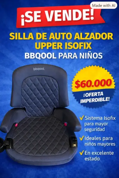 Silla de Auto Alzador Isofix Bbqool para Niños - miniatura 1