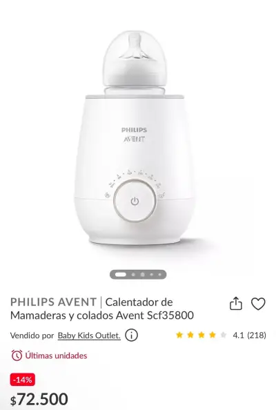Calentador de Mamaderas Philips Avent SCF358 - miniatura 3