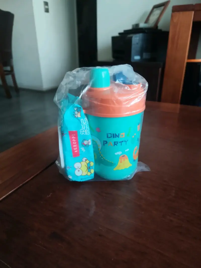 Vaso entrenador Dino Party con pajilla Keroppi - 1