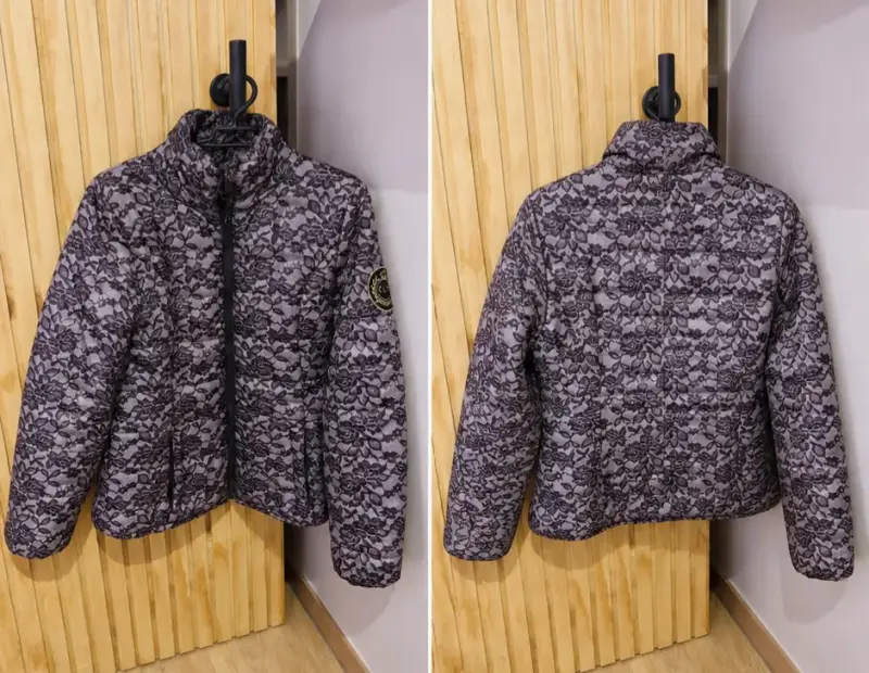 Parka estampado floral mujer talla L - 2
