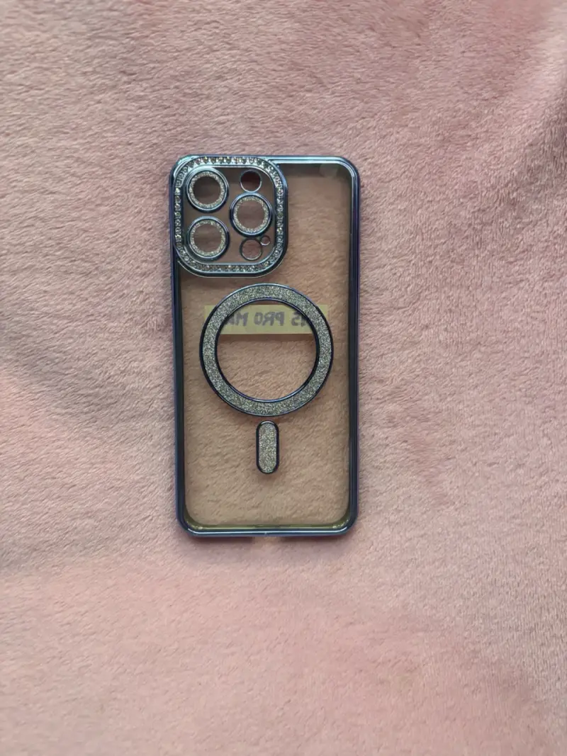 Carcasa iPhone 15 Pro Max Borde Celeste Magnética