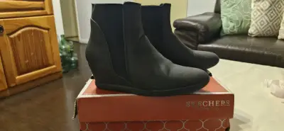 Botines Mujer Skechers Negro Nobel - miniatura 1