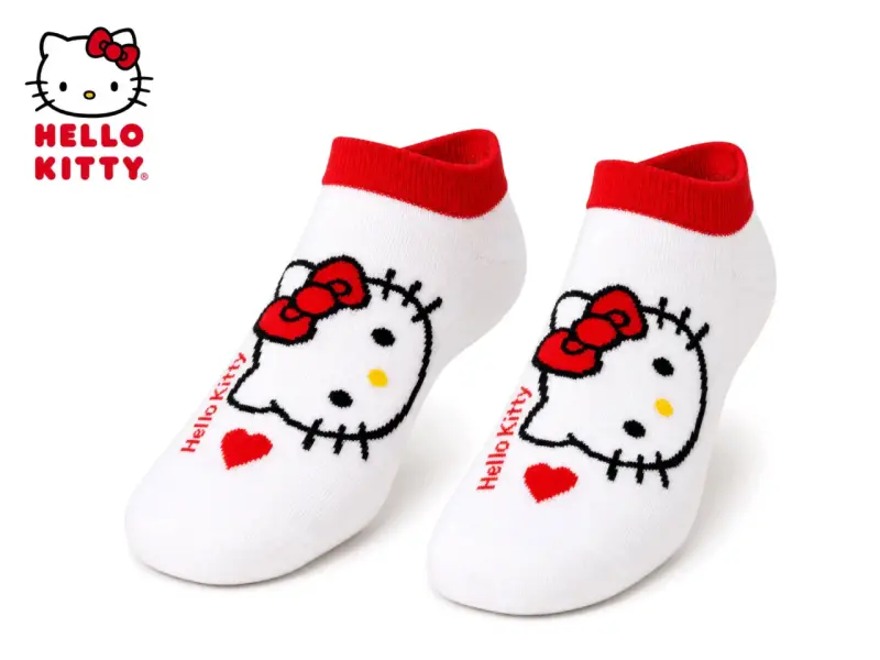 Calcetines tobilleros Hello Kitty blancos