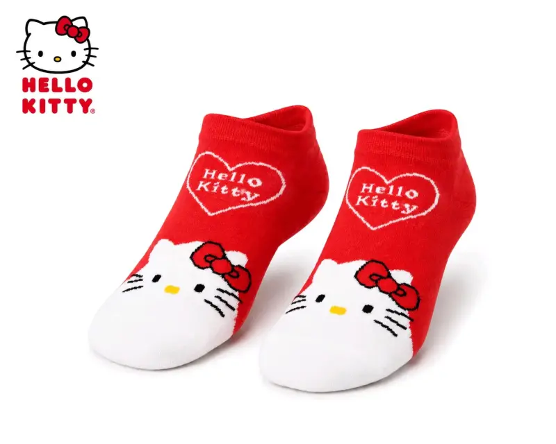 Calcetines rojos Hello Kitty para mujer