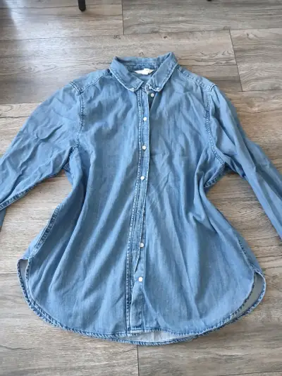 Camisa de mezclilla azul H&M para mujer - miniatura 1