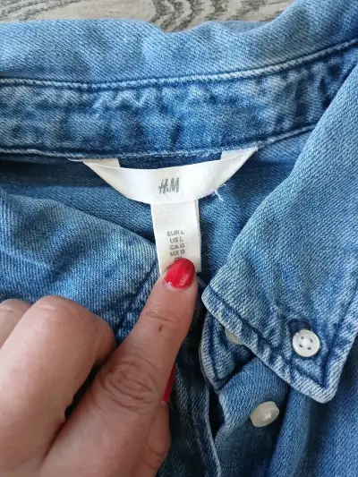 Camisa de mezclilla azul H&M para mujer - miniatura 2