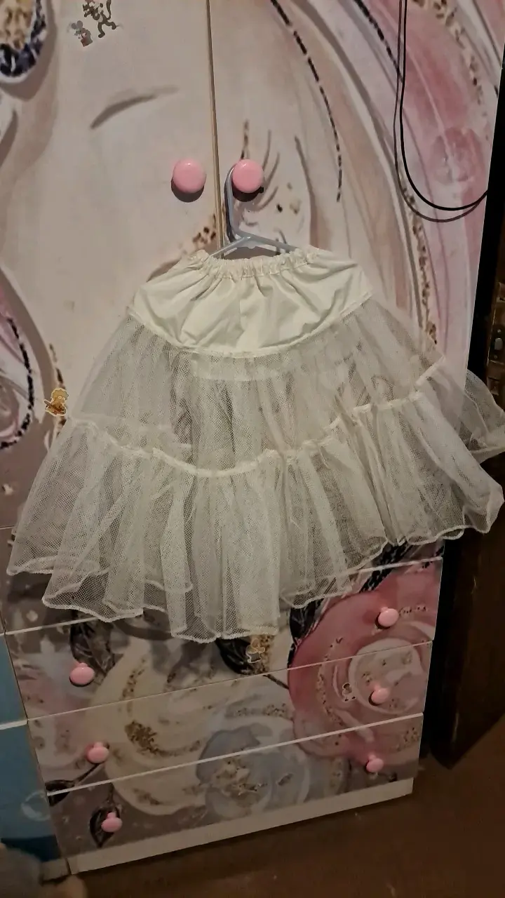 Falda de tul blanca para niña