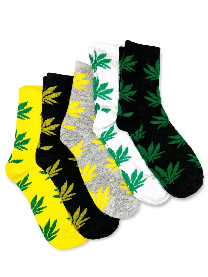 Pack de Calcetines Coloridos con Diseño de Hojas