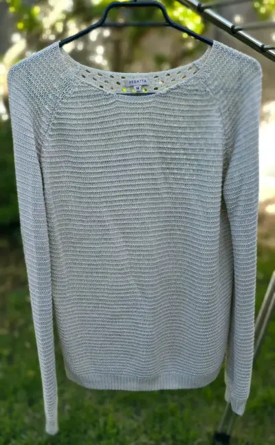 Suéter de punto gris claro Regatta para mujer - miniatura 1