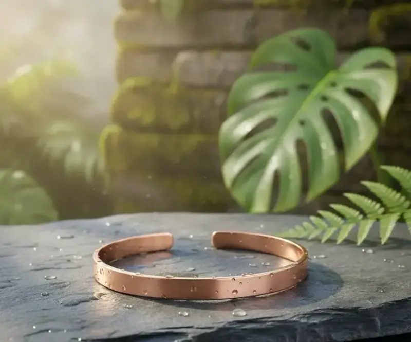 Pulsera de cobre ajustable elegante - 2