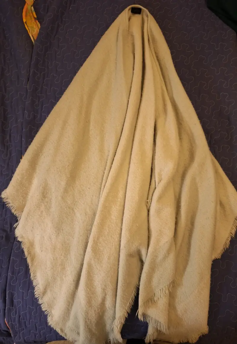 Poncho de lana gris Umbrale - 1