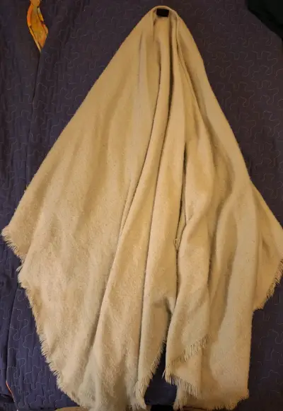 Poncho de lana gris Umbrale - miniatura 1