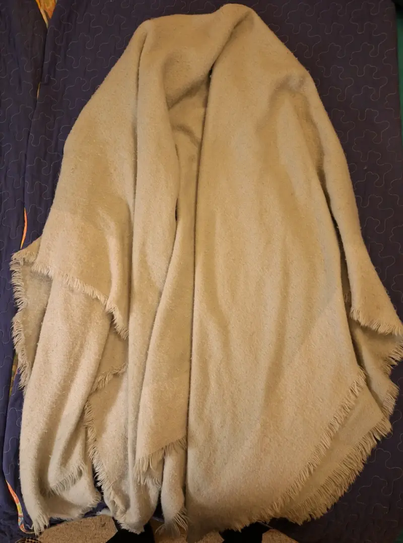 Poncho de lana gris Umbrale - 3