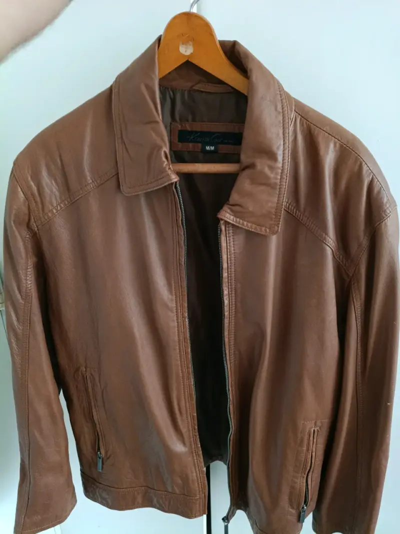 Chaqueta de cuero talla M para hombre Kenneth Cole - 1