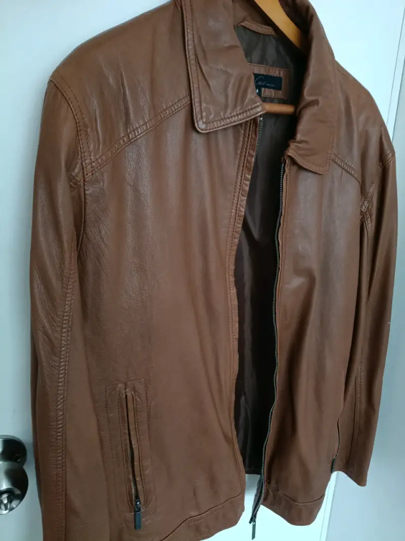 Chaqueta de cuero talla M para hombre Kenneth Cole - 3