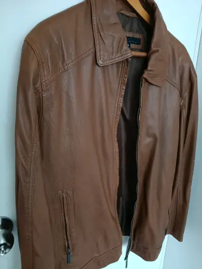 Chaqueta de cuero talla M para hombre Kenneth Cole - miniatura 3