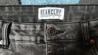 Jeans Bearcliff Super Skinny Fit Gris Talla 46 - miniatura 4
