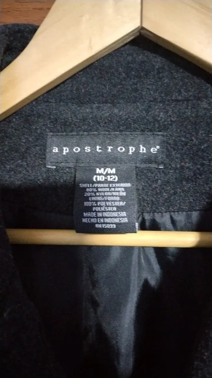 Abrigo negro de lana Apostrophe para mujer - 2