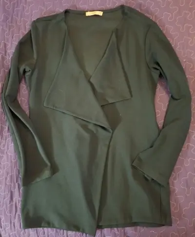 Tapado verde oscuro de mujer Dalu talla L - miniatura 1