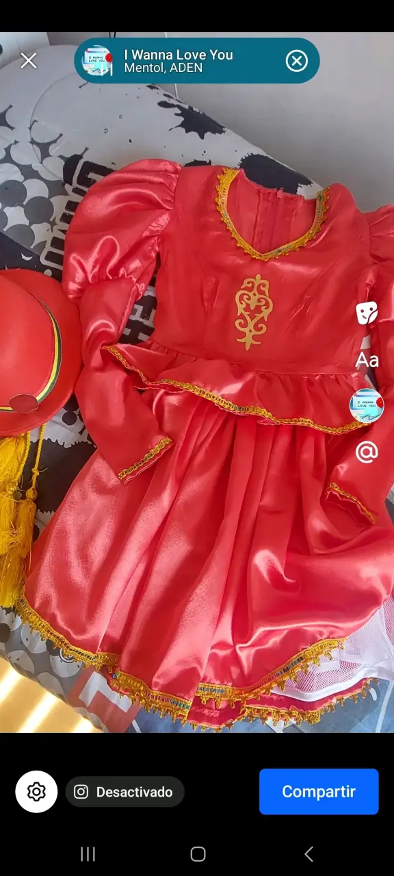 Traje Diablada ojo con falso, gorro y pompones